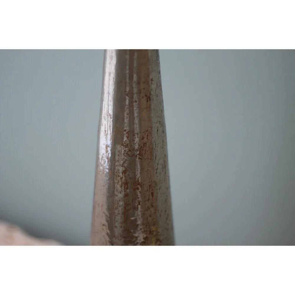 Conical Gold & Gray Vase 13